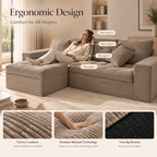 Haven Corduroy Sectional in Mushroom corduroy