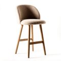 The Perch counter chair in oatmeal bouclé