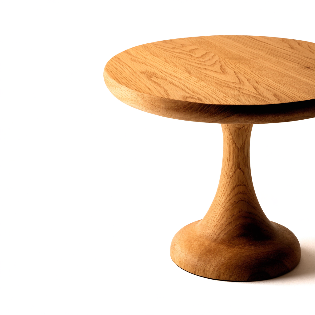 The Halo side table in natural oak