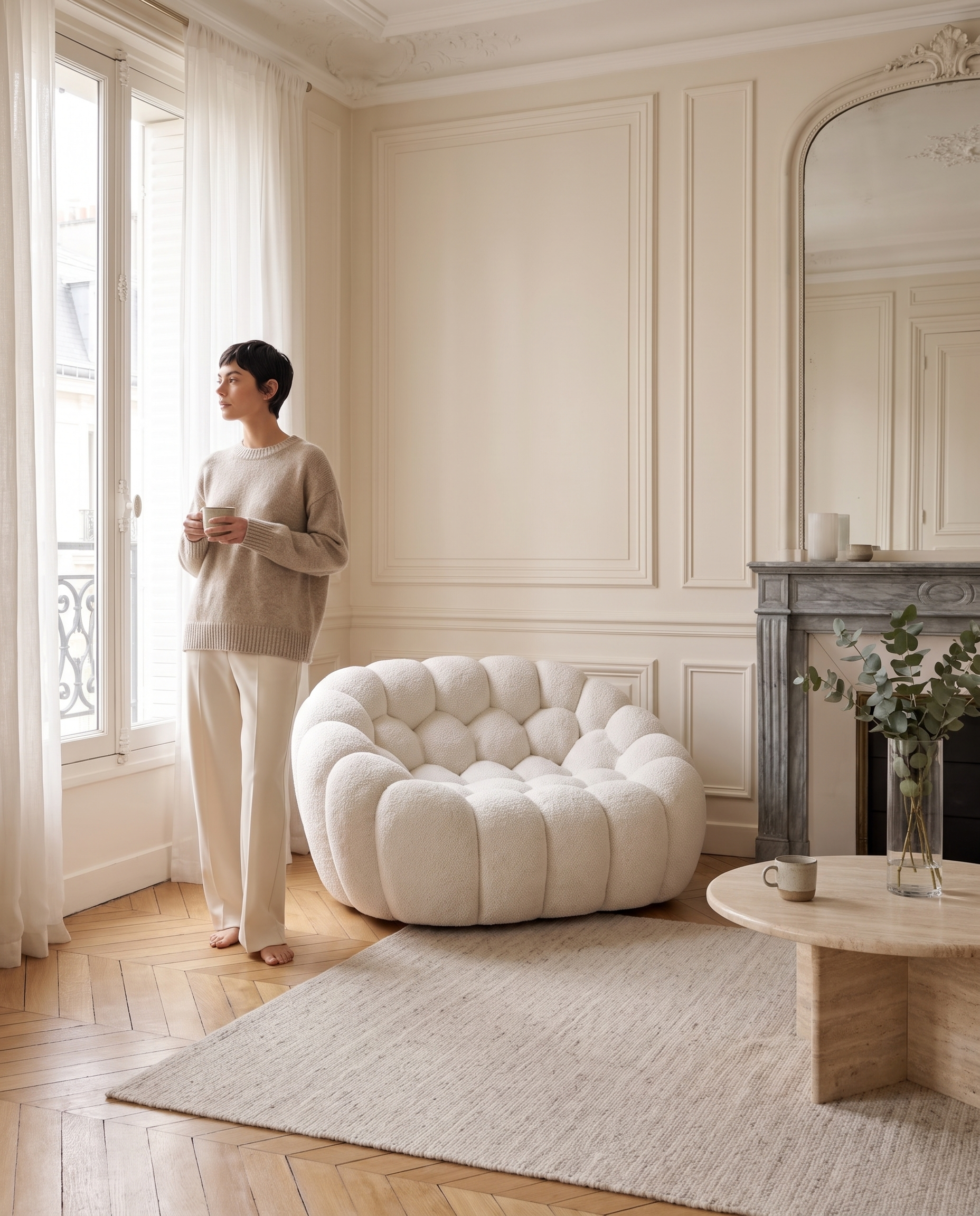 AP-89 1 seat armchair in a Haussmann living room