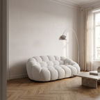 AP-89 2 seat sofa in Cloud White in a bright Parisian living room
