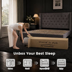 Unboxing the Rest Hybrid Mattress: unroll, expand, sleep